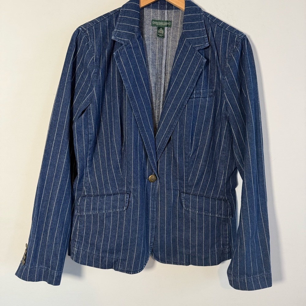Ralph Lauren Blue Pinstripe Blazer